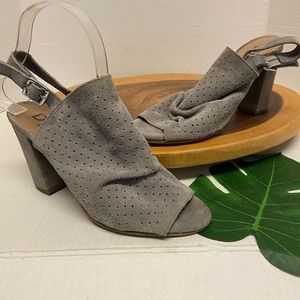 Diba Leather Peep Toe Heel Booties